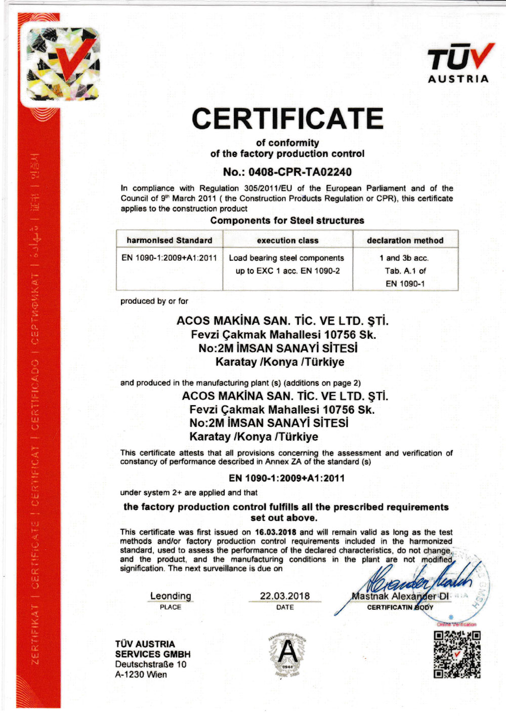 EN 1 090_1.2gg9+A1 :20'l 1