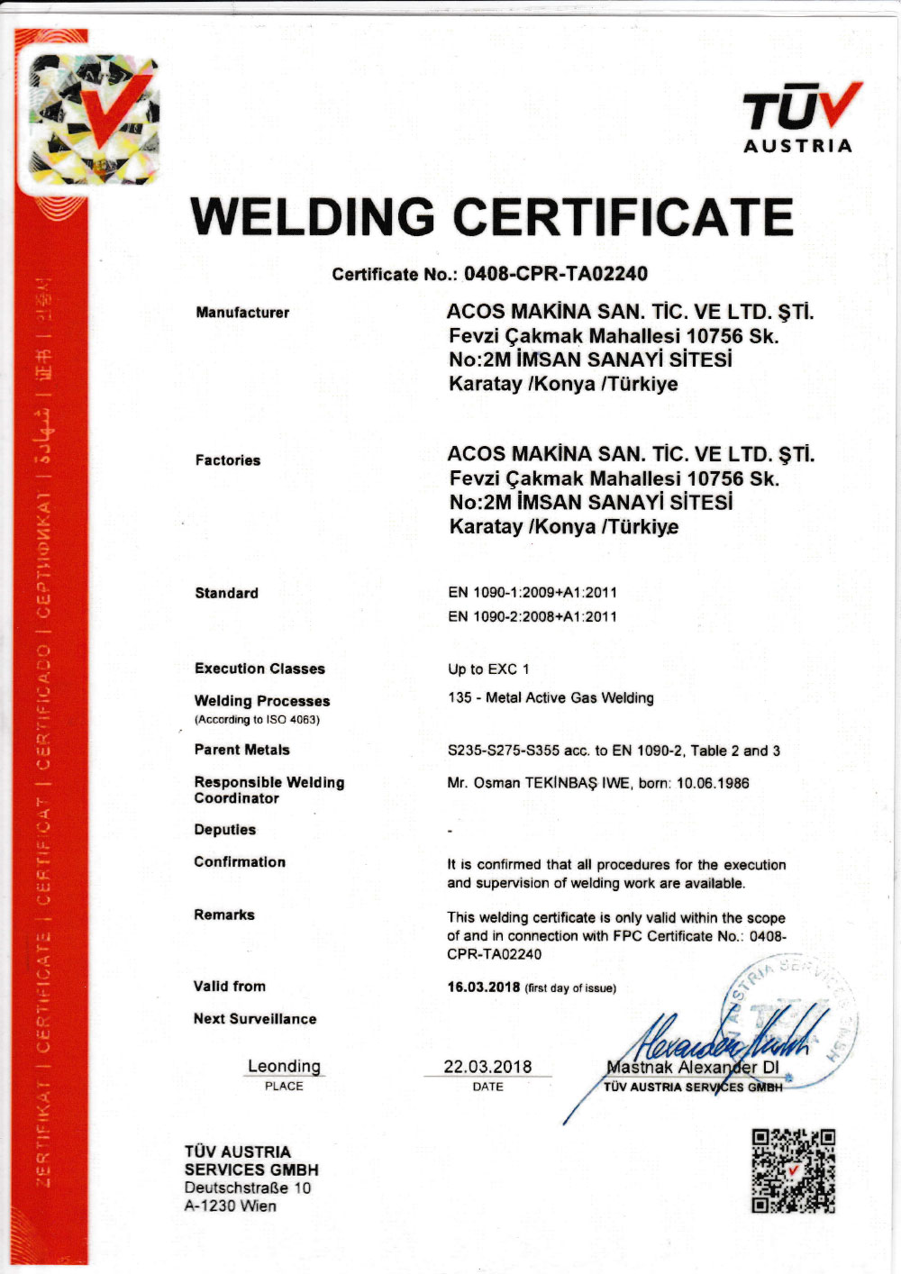 EN 1090-1 :2009+A1 :201 1